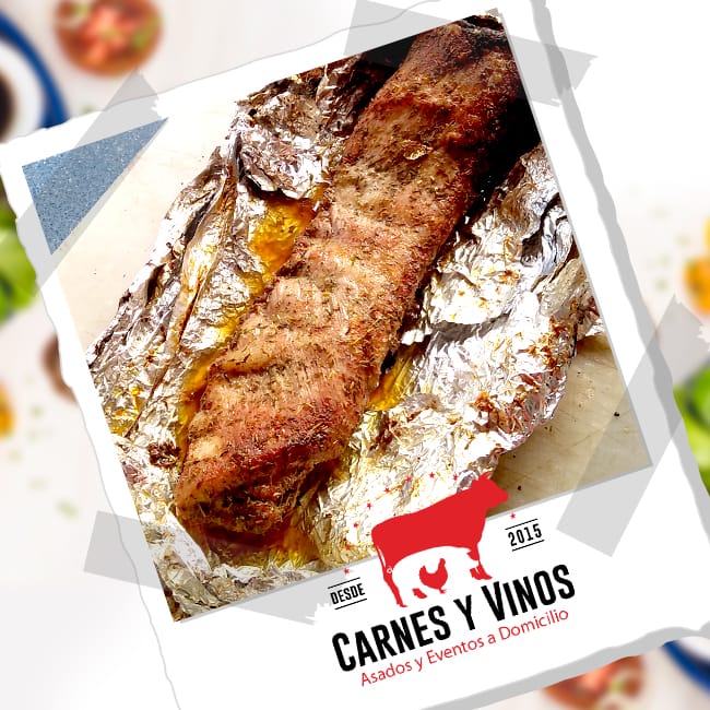 Menú 4 - Tira Costilla de Cerdo Mitad BBQ y Mitad Picante
